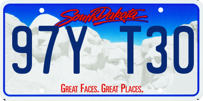 SD license plate 97YT30