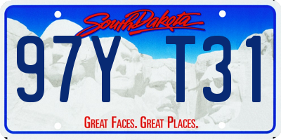 SD license plate 97YT31