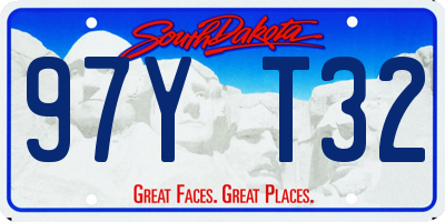 SD license plate 97YT32