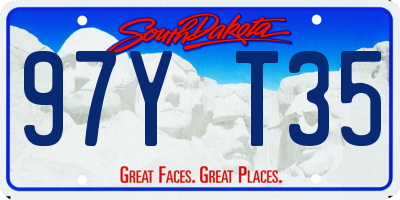 SD license plate 97YT35