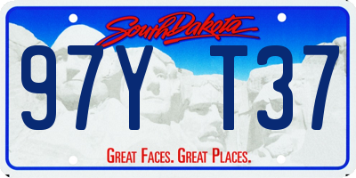 SD license plate 97YT37