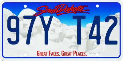 SD license plate 97YT42