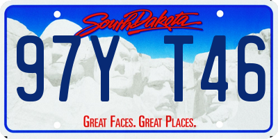 SD license plate 97YT46