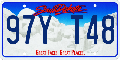 SD license plate 97YT48