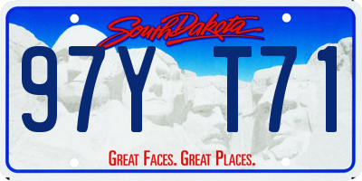 SD license plate 97YT71