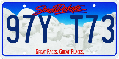 SD license plate 97YT73