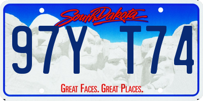 SD license plate 97YT74