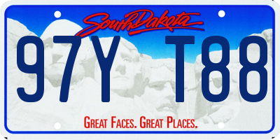 SD license plate 97YT88