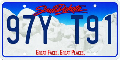 SD license plate 97YT91