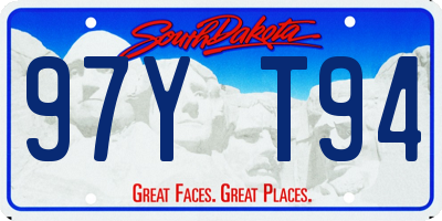 SD license plate 97YT94