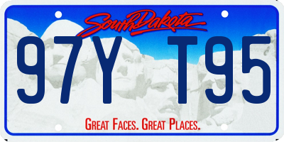 SD license plate 97YT95