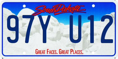 SD license plate 97YU12