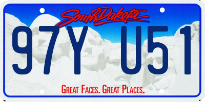 SD license plate 97YU51