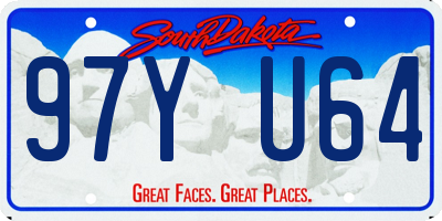 SD license plate 97YU64