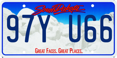 SD license plate 97YU66