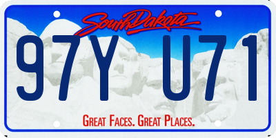SD license plate 97YU71