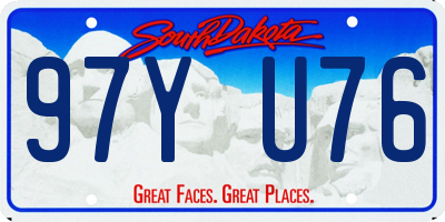SD license plate 97YU76