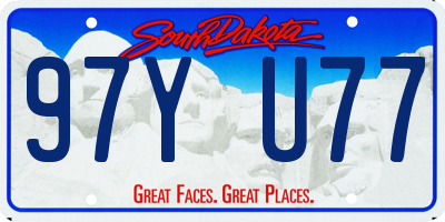 SD license plate 97YU77