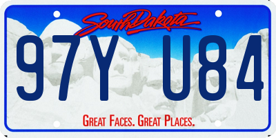 SD license plate 97YU84