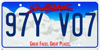 SD license plate 97YV07