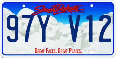 SD license plate 97YV12
