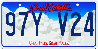 SD license plate 97YV24