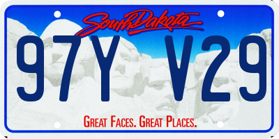 SD license plate 97YV29