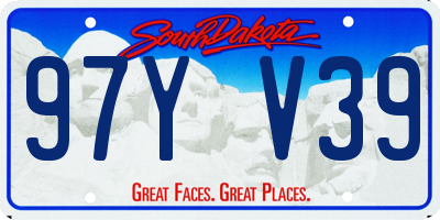 SD license plate 97YV39