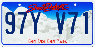 SD license plate 97YV71