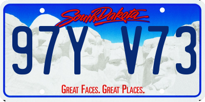SD license plate 97YV73