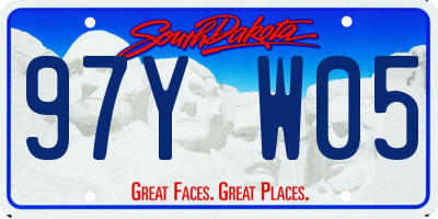 SD license plate 97YW05