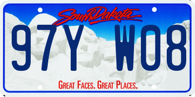 SD license plate 97YW08