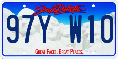 SD license plate 97YW10