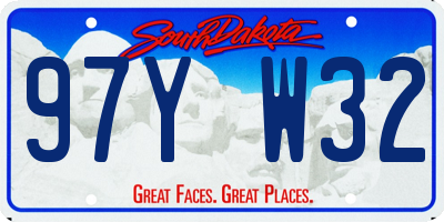 SD license plate 97YW32