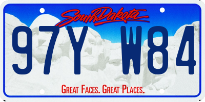 SD license plate 97YW84