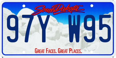 SD license plate 97YW95