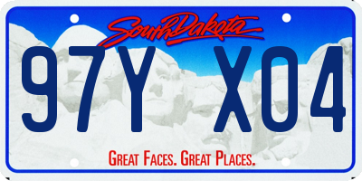 SD license plate 97YX04