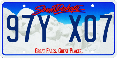 SD license plate 97YX07