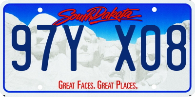 SD license plate 97YX08