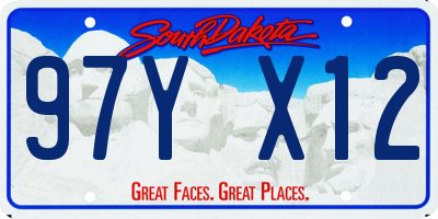 SD license plate 97YX12