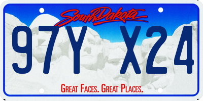 SD license plate 97YX24