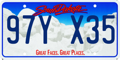 SD license plate 97YX35