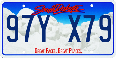 SD license plate 97YX79