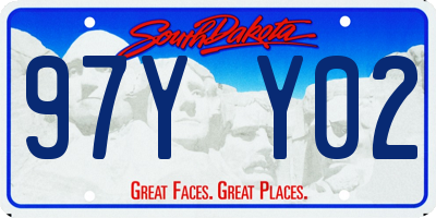 SD license plate 97YY02