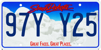 SD license plate 97YY25