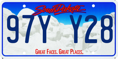 SD license plate 97YY28