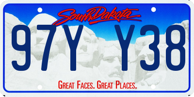 SD license plate 97YY38