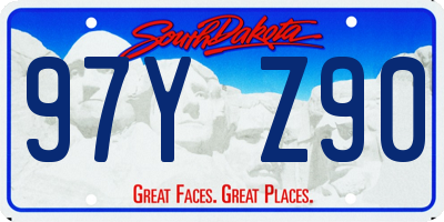 SD license plate 97YZ90