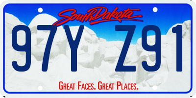 SD license plate 97YZ91
