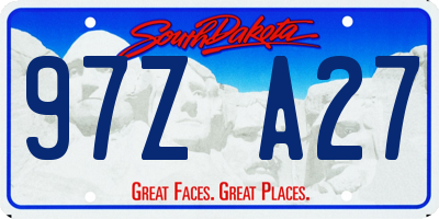 SD license plate 97ZA27